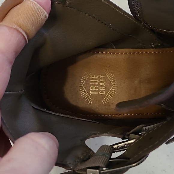 True Craft Stylish Brown Ankle Boots with Buckles size 10 - Picture 7 of 12